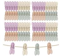 GAOHUI 60Pack Clothes Pegs for Washing Line, Non Slip Washing Pegs Strong, 4 Colors Plastic Laundry Pegs for Home Garden Indoor Outdoor Washing Line