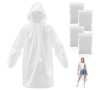 GAOHUI Disposable Rain Poncho, Waterproof Poncho Waterproof Adult Emergency Rain Coats for Women Men with Hood and Sleeves for Festival Essentials, Theme Park, Fishing, Camping, Hiking