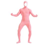 Gaoin Men's and Women's Face Open Spandex Halloween Costumes Bodysuits, Pink, S
