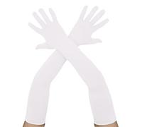 Gaoin Women Super Long Elbow Matte Spandex Opera Gloves, White, One Size