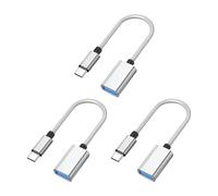 GAOINTELL 3Pcs Short Braided Cable Type C to USB Converters Wire for External Devices Like Drive Keyboards Usb C to Female Converters Cord