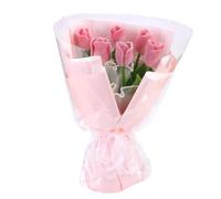 GAOINTELL Flower Bouquets Wool Felted Set Beginner Needle Felting Supply with Felting Needle Instruction Wool Roving Wood Handle Crochet Flower Arrangement