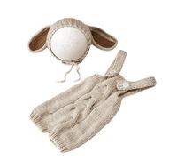 GAOINTELL Photography Props For Baby Boys Girls Unisex Romper Hat Photo Props Newborn Knitted Costume Photo Hat Coveralls