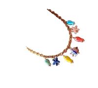 GAOINTELL Portable Sturdy Stainless Steel Necklace with Ceramic Fish Charm