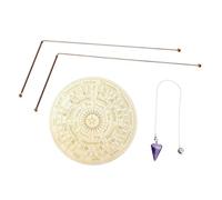 GAOINTELL Professional Dowsing Rods Set with Crystal Pendulums and Divination Mat for Paranormals and Energy Work Accessory Divining Rods Set
