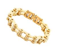 GAOINTELL Stainless Steel Punk Motorcycle Bracelet For Men Secure Comfortable Wear Wrist Bangle Hand Wristband