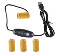 GAOINTELL USB To 3V 4.5V 6V LR14 C Battery Eliminators USB Power Supply Cable 2-4Pcs LR14 C Battery Replace Replacement Adapter