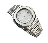 GAOJUDAF 1 Set Square Watch Case with Single Date Dial for NH36 NH38 Movements, Watch Case Dial and Hands Set(White)