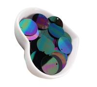 GAOJUDAF 10g Round Loose Glittering Sequins 6-30mm Diameter, Embroidery Flat Sequins with Holes for Craft(MidnightBlue,25mm)