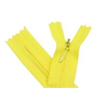GAOJUDAF 10pcs Invisible Zippers Total Length 20cm-55cm, No.3 Nylon Coil Zipper Self-lacking for Handcrafts Sewing(Light Yellow,45cm)