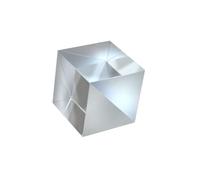 GAOJUDAF 1pc K9 Cube Optical Glass Prism 20-50mm Side Length, Clear Beam Splitting Prism 5:5 Beamsplitter Ratio(25mm)