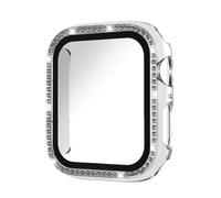 GAOJUDAF 1piece Glass Diamond Case for Series 6 5 4 Se, Bling Screen Protector Accessory Tempered Glass Screen Film(Clear,44mm)