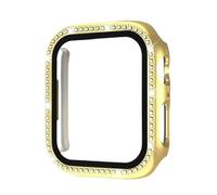 GAOJUDAF 1piece Glass Diamond Case for Series 6 5 4 Se, Bling Screen Protector Accessory Tempered Glass Screen Film(Gold,40mm)