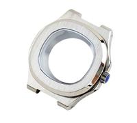 GAOJUDAF 29.8mm Dial 316L Stainless Steel Watch Case Without Strap, Easy to Clean Mechanical Watch Repair Case 1piece(Silver)