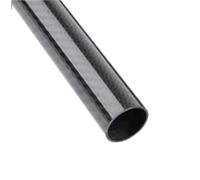 GAOJUDAF Tube Plain Shining Fiber Pipe Wall Thickness 1mm, Black 3k Carbon Hollow Rod Tube for Models Accessories 2pcs(14x12X500mm)