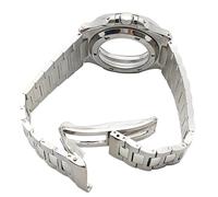 GAOJUDAF Watch Case with Band Durability SS Material, Double Sided Snap Buckle Watch Case Component Shell 1piece(Silver)