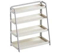 GAOJUNAN Bottle Jars Storage Metal Spice Rack Organizer, 4-Tier Countertop Kitchen Storage Rack Spice Jar Organizer Seasoning Shelf Without Jars(45cm)