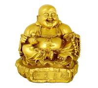 GAOJUNAN Buddha Statue,Zen Altars, 5.5inch Buddha Statue Lucky And Happy Big Belly Laughing Brass Sculpture For Home Decor Desk Shelf Decoration