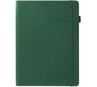 GAOJUNAN Notebook Work Writing Luxury Notebook A5,Hardcover Diary Journal Thick Paper Lay Flat Design Bookmarks, Dark Green Office Supplies