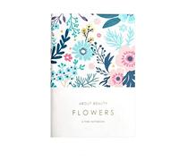 GAOJUNAN Notebook Work Writing Printed Flowers Fresh Notebook Notepad Student Simple Handbook Work Recording Plan Creative Diary Office Supplies(A)