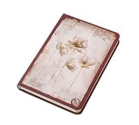 GAOJUNAN Notebook Work Writing Retro Pattern Jingu Dream Falling Flower Cloth Creative European Style Student Notepad Hard Surface Notebook Diary Book Office Supplies(C)