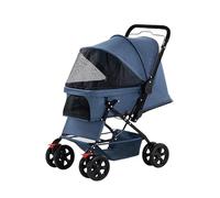 GAOJUNAN Pet Robust Buggy Foldable Dog Stroller With 4 Wheels Cat Stroller Pet Stroller For Small Medium Cats Dogs Folding Stroller For Travel Walk Pram Jogger Trolley(Blue)