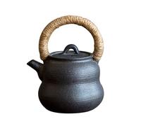GAOJUNAN Teaware Ceramic Teapot Chinese Porcelain Teapot Portable Home Decorative Teapot Loose Tea Maker(Black)