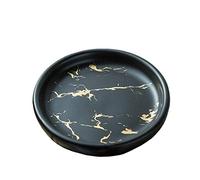 Gaolinci 4 Inch Marble Pattern Round Ceramic Soap Dish Bathroom Soap Tray
