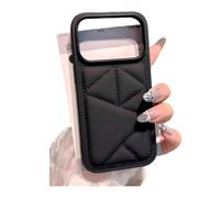 GAOLINGS EU For iPhone 17 Pro Max Case, Luxury Leather Exquisite 3D Quilted Design Protective Cover, Raised Metal Camera Frame, Shockproof Anti-Slip case for woman 101(Black,Apple17promax)