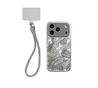 GAOLINGS EU Glitter Feather style for Iphone 17Promax & wrinkle Textured option, case & Lanyard Versions, Anti-Scratch Protection, cute Patterns for apple 17pro max(Feather+lanyard,IPhone16pro)