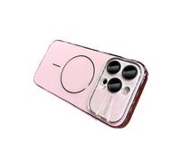 GAOLINGS EU Large Window Phone Case, Camera Protective Cover Magnetic Phone Case for iPhone17/pro/max small magnetic Circle,Shockproof Glossy Shell,colorfull Protective Cover 11(Pink,16PIUS)