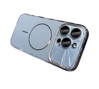 GAOLINGS EU Large Window Phone Case, Camera Protective Cover Magnetic Phone Case for iPhone17/pro/max small magnetic Circle,Shockproof Glossy Shell,colorfull Protective Cover 11(Blue,16PIUS)