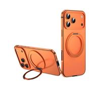 GAOLINGS EU Premium Alloy Stand Case Suitable for Iphone 17Promax Case for Iphone17Pro Anti-Drop 2.44m Drop Tested, 360° Rotating Pivot, Anti-Collision Airbag Design(Apple17promax,Orange)