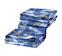 Gaommini Blue Camouflage Tarpaulin Waterproof Heavy Duty Groundsheet - 1.2x1.5m 1.8x2.4m 2x3m 3x4m 4x6m, Canvas Camo Tarp Sheet Protective Cover, Rainproof Canopy Tent(2x2m(6.5ftx6.5ft))