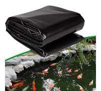Gaommini Heavy Duty Pond Liners Waterproof 3x4M 4x6M 5x8M 7X10M, Garden Pool Membrane Durable HDPE Pond Lining, Damp Proof Membrane Polythene Sheet, Pond Tarp Black(4x10m(13.1x32.8ft))