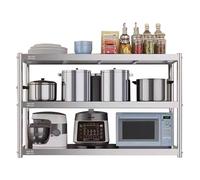 Gaommini Kitchen Pot Pan Rack Wall Mounted Hanging Shelf 304 Stainless Steel Floating Shelves for Living Room Restaurants Bar Wine Holder - 60/70/80/90/100/120/150cm(90x30x75cm)