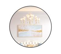 GAOMON 2024 New Circle Mirror, Bathroom Mirrors for Over Sink, Modern Round Mirrors for Wall Decor, Wall Mirror for Entryway, Bathroom, Living Room, Easy to Install, Matte Black (20 Inch)