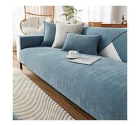 GAONUDAN Herringbone Chenille Fabric Furniture Protector, Funny Fuzzy Uk Sofa Cover, Non-Slip Sofa Slipcovers, Couch Covers, Sofa Cover 1 2 3 Seater, Settee Covers (Blue,90 * 210cm)
