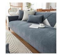 GAONUDAN Herringbone Chenille Fabric Furniture Protector, Funny Fuzzy Uk Sofa Cover, Non-Slip Sofa Slipcovers, Couch Covers, Sofa Cover 1 2 3 Seater, Settee Covers (Grey Blue,110 * 160cm)