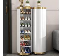 GAONUDAN Shoe Cabinet 360-degree Rotating Shoe Rack for Entryway Storage - Modern Metal Stand for Small Spaces - Vertical Shoe Organizer Stand