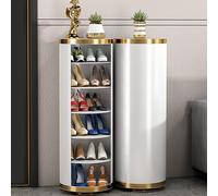 GAONUDAN Shoe Cabinet 360-degree Rotating Shoe Rack for Entryway Storage - Modern Metal Stand for Small Spaces - Vertical Shoe Organizer Stand
