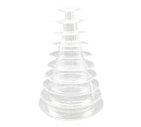 Gaoominy 10 Tier Tower Macaron Macaron Display Stand Round Cake Stand PVC Tray Birthday Wedding Display Rack Cake Decorating Tools