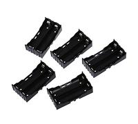 Gaoominy 5 Pcs Black Plastic 2 x 3.7V 18650 Batteries 4 Pin Battery Holder Case