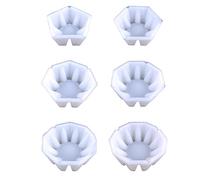 gaoqiao 6pcs Silicone Split Cups for Paint Pouring, Acrylic Paint Pour Cup, Reusable Silicone Pouring Paint Mixing Cups for Acrylic Paint, 5/6/7/8/9/10 Slots Flower Strainer, Fluid Art Pour Supplies