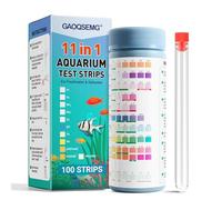 GAOQSEMG Aquarium Water Test Kit 11 in 1,100 Counts Ammonia Aquarium Test Kits Fish Tank Test Strips Freshwater & Saltwater pH Testing Strips for Ammonia, pH,Hardness,Nitrite,Nitrate,Chlorine