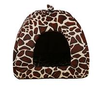 Gaorui Lovely Strawberry Soft Warm Pet Nest Dog Cat Bed Pet House With Cushion Foldable House (L, Blue)
