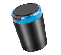 GAOSHA Car ashtray, detachable metal inner liner with lid, blue LED light, suitable for most car cup holders