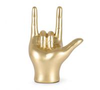 GAOSHENG Gold I Love You Sign Language Hand Statue, Decorative Home Sculpture for Couples, Desk and Shelf Decor, Modern Rock and Roll Hand Gesture for Weddings, Birthdays, Bedroom Centerpieces
