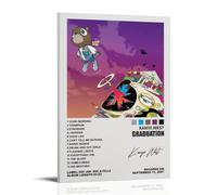 GAOSHI Kanye West Poster Graduation Album Cover Posters Poster Wall Art Canvas Gift For Friend Bed Room Living Room Decor Modern Aesthetic08x12inch(20x30cm) Frame-style-2