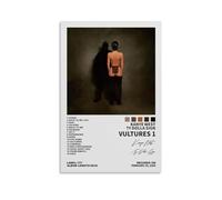 GAOSHI Kanye West Vultures Album Cover Music Poster Wall Art Canvas Gift for Friend Bed Room Living Room Decor Modern Aesthetic 12x18inch (30x45cm) Unframe-style